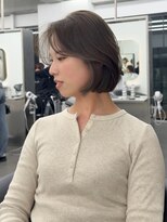 ブラン(Blanc Aoyama)&nbsp;レイヤーボブ/グレージュ/ベージュ/ブリーチなし/ダブルカラー