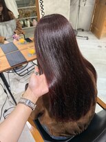 リュッカ(Lyuck)&nbsp;【MANA】ダメージレス！ブリーチなしのWカラーでボルドーカラー
