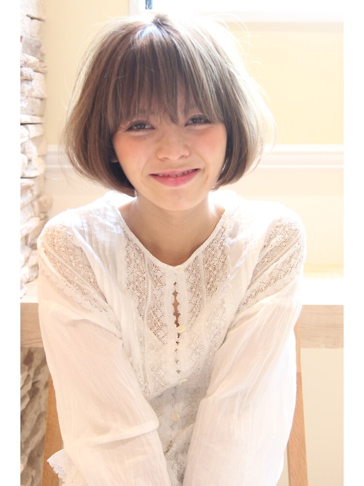 上野樹里さん風シンプルボブスタイル：L003027008｜レウナ 外苑前 