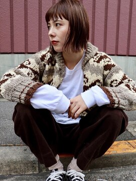 キューズ クラブ(cuz KLUB) 【cuzKLUB 】ストレートボブ×カッパーブラウン