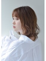 小顔ひし形シルエット前髪パーマイメチェン大人かわいい170
