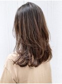 ハイライトベージュ_ウェーブパーマフォギーベージュ_ba294101