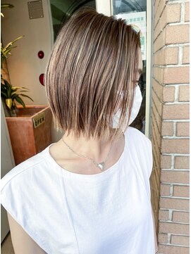 サロンドミルク 溝の口店(salon de MiLK) 脱白髪染めハイライトの白髪活かしver