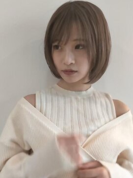 セシルヘアー 松山店(Cecil hair) ミニボブ×ミルクティーベージュ