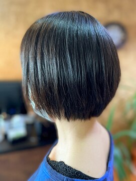 アークスヘアー ストレートツヤ感暗髪アッシュ☆髪質改善大人ボブ