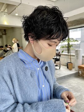 ソーコ 渋谷(SOCO) 黒髪パーマボブ黒髪ショートパーマゆるめパーマウェーブパーマ