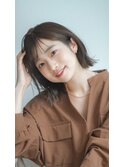 20代30代40代大人外ハネミディアム×小顔前髪ありb