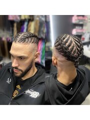 herringbone cornrows