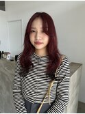 ハイトーンカラー/裾カラー/ベージュピンク/20代30代/