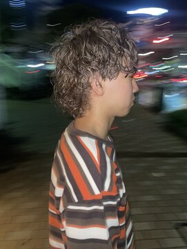 イナズマヘアー(INAZUMA HAIR) men's ブリーチパーマ×ウルフミディ