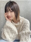 切りっぱなしインナーボブ_ナチュラルインナーベージュ