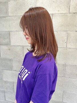 シーク 天神(SEEK) 松尾菫菜/ベージュカラー/レイヤーカット/ブリーチ/韓国ヘア