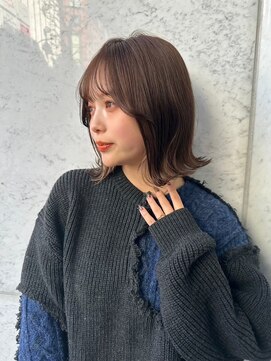 ジーナ 京都河原町(Zina) 髪質改善＊切りっぱなしブラウンボブ＊美髪【Zina京都河原町】