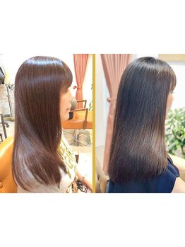 一人一人の髪質や癖に合わせてご提案◎ダメージレスな自然な仕上がりと毛先まで柔らかなスタイルに♪