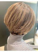似合わせショート/フェザーショート/細めハイライト