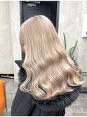 ブロンドベージュダブルカラーケアブリーチハイトーン