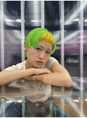 マッシュウルフ/ショートバング/ハイトーン/ハイトーンカラー