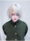 14814ホワイトブロンドハイトーンホワイトアッシュブルーカラー