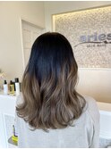【aries富谷店】大人の抜け感ナチュラルグラデーションウェーブ