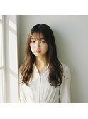 透明感たっぷりオリーブベージュ×レイヤーロング/越谷