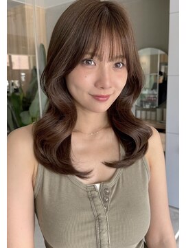 ミンクス渋谷スマートサロン(MINX shibuya smart salon) 【MINX】顔周り似合わせカット+デザインカラーベージュ_渋谷