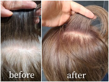 クシェルヘア(kuschel hair)の写真/【北山/駐車場あり】お洒落染めのみ使用！白髪染めを感じさせない、明るく透明感のあるカラーも楽しめる♪