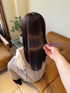 アフェクションカナヤマ(AffECTION kanayama) 韓国　ワンホン　艶カラー　髪質改善　レイヤーカット