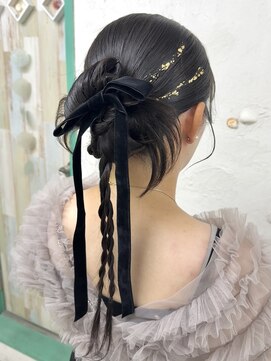 メカマハロジャミング(Me Ka Mahalo Jammming) カチモリリボンヘア/リボンアレンジ/ヘアセット/お呼ばれヘア