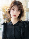 ブリーチなしインナーカラーくびれ小顔ウルフレイヤーボブ20代h5