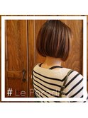 【前下がりボブ×ハイライト】