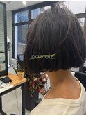【横浜美容室ネイミーズ】ナチュラルAラインワンカールミニボブ