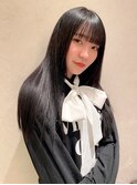黒髪×ぱっつん前髪ツヤ感モテ愛され清楚系大人可愛い20代30代