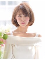 ビューバイネオリーブ 用賀店(Beau'r by neolive)&nbsp;クールショートストカール暖色系ボブルフピンクベージュ用賀