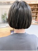 ショートボブ/イメチェン/フルバング/似合わせカット銀座/日比谷