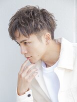 小久保style☆マッシュパーマハイトーンカラーマットブラウン
