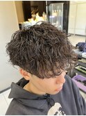 波巻きツイストスパイラルパーマ　ソフトツイスト　メンズパーマ