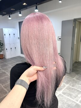 ペレ 栄店(PELE) デザインカラー/レイヤーカット/ウェットヘア/オリーブベージュ