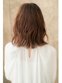 暖色系カラーウェットヘア小顔くびれミディアム310X上尾20代30代