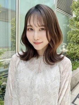 フォルテ 掛川店 韓国前髪/ミディアムヘア/シルキーベージュ