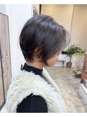 ★無造作ハンサムショート 大人くびれアッシュグレー