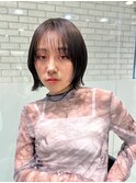 フェイスレイヤーボブ前髪あり丸顔絶壁外ハネK20250213