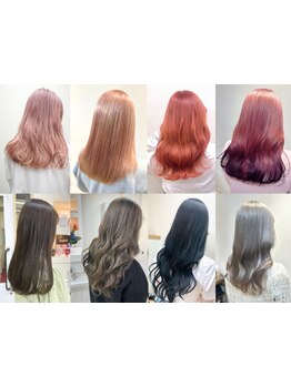 インナーカラーや、ダブルカラーもお任せください！透明感のあるブリーチも是非♪あなたの理想の髪色に☆