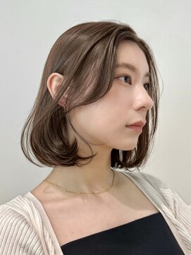 ノイ(noi) 顔周りレイヤーカットくびれヘアミルクティーベージュカラー