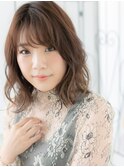浦和/髪質改善/グレーベージュ☆波巻きレイヤーボブパーマ♪e