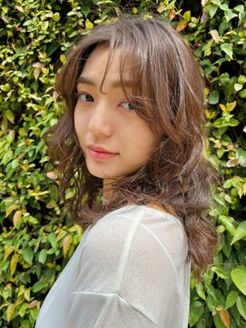 ガーデン 銀座(GARDEN) パーマ チェリーブラウン イメチェン レイヤー ニュアンスパーマ