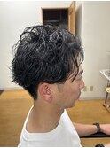 ビジネスマンにも◎大人のかきあげ色気パーマ