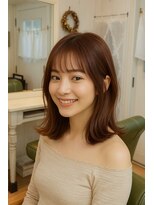 シュシュ(Chou Chou)&nbsp;柔らかブラウンの外ハネミディ