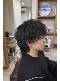メンズパーマウルフツイストスパイラルナチュラルパーマ