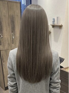 ニコリヘアワークス(nicori hair works) ロング×グレージュ×艶髪1