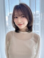 モナザスカイ 栄(MONA the SKY)&nbsp;【MONA】伸ばしかけ/レイヤーボブ/顔周りカット/ラテグレージュ
